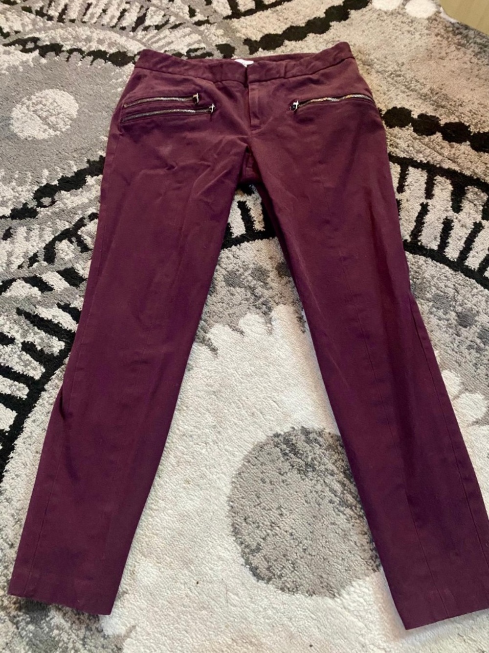 Calvin Klein Skinny Women’s Casual  midrise ankle pants burgundy size 6